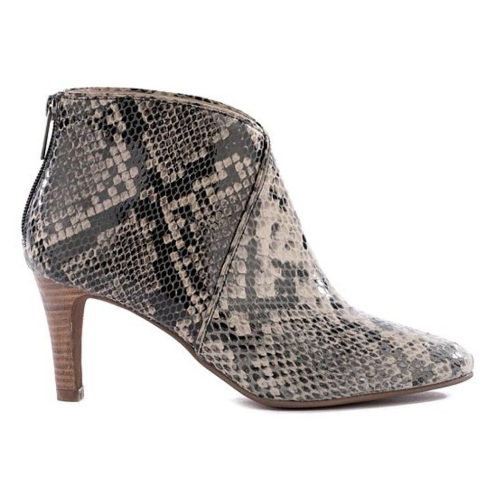 Seychelles Python-Embossed  Leather Bootie 8